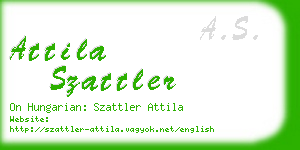 attila szattler business card